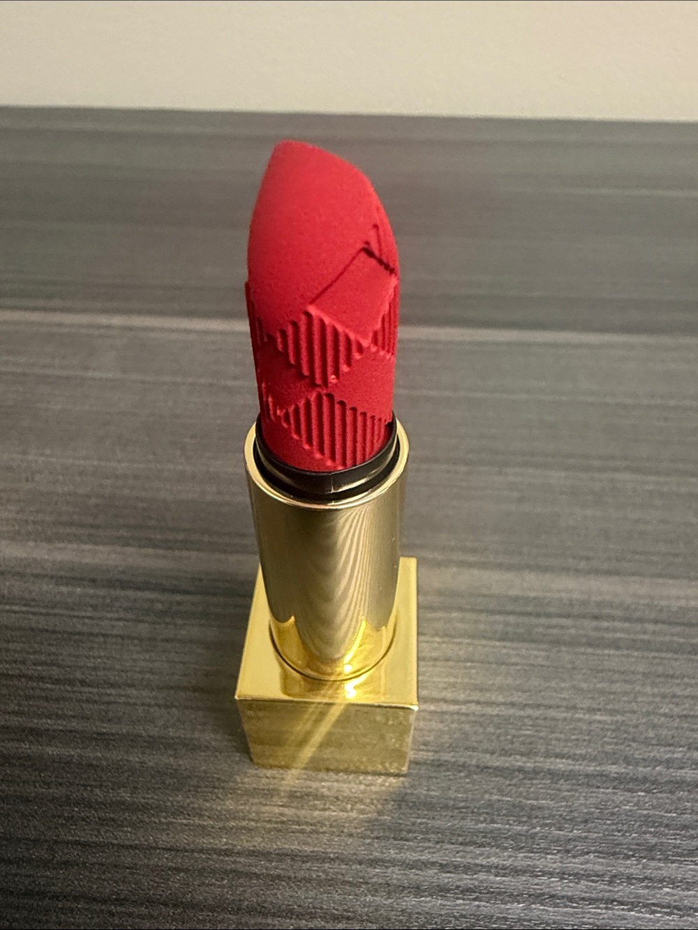 Burberry Red Matte Lipstick - Luxury Gold Tube